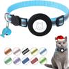 Funda Protectora Adecuada para Rastreador Apple Find My Correa Reflectante para Collar de Mascota Campana Colgante de Espina de Pescado Campana