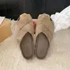 Medias Pantuflas Tejidas de Punta Abierta para Mujer, Adecuadas para Usar Afuera, Nuevo Estilo Verano 2026, Se Pueden Combinar con Faldas, Zapatos Perezosos sin Cordones, Sandalias Huecas de Suela Gruesa