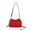 Bolsa de Design de Nicho para Mulheres Ins Nova Moda Coreana Bolsa Transversal com Corrente Estilo Plissado de Alta Qualidade Bolsa Saco
