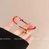 Nova Pulseira de Abóbora Dourada Trançada Artesanal Estilo Chinês com Fio Vermelho para Ano Novo, Ano do Cavalo e Festival da Primavera Pulseira Transfronteiriça