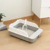 Caixa de Areia para Gatos Semi-Fechada de Alto Acabamento Caixa de Fezes de Gato Desodorizante Suprimentos para Gatos Tamanho Super Grande Caixa de Areia para Gatos Atacado