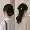 Pasador simple de luna creciente en forma de U, palillo metálico curvo para el cabello, herramienta versátil para peinados diarios para ir al trabajo, accesorio versátil para el cabello en la parte posterior de la cabeza