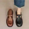 Colección de primavera y otoño transfronteriza: zapatos planos casuales con punta cuadrada, tallas 40-43, tallas extra disponibles, con una sola tira y estilo británico