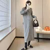 Descubre Vestidos de Punto Modernos y Holgados para Embarazadas de Otoño e Invierno