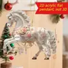 Em Estoque Website Independente Item Mais Vendido Ébano Cavalo Majestade 2D Acrílico Decorativo Preto Ébano Cavalo Estatueta Novo