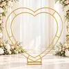 Soporte de Doble Capa con Forma de Corazón Arte de Hierro Metálico Soporte de Bienvenida Decoración de Boda Fiesta Confesión Arreglo Transfronterizo