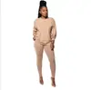 Ropa Sexy para Mujer Europea y Americana Más Vendida de Amazon, Populares Conjuntos Deportivos de Color Sólido con Mangas Largas y Pantalones Largos para Otoño e Invierno