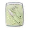 Tijeras de Cocina Juego de Cuatro Piezas Pelador Cuchillo de Fruta Dormitorio de Estudiante Portátil Juego de Tres Piezas Tabla de Cortar para el Hogar Cuchillo de Fruta