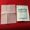 Hoja de algodón con alcohol para desinfección desechable CE FDA 100 piezas toallitas para desinfección de vajilla teléfono móvil hoja de alcohol 6x6cm