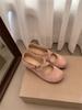 Sapatos Femininos Rosa Retro com Solado Grosso e Bico Redondo 2025 Novos Casuais com Tira Cruzada Moda Sapatos Mary Jane