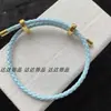 Cuerda de mano con longitud ajustable DIY figura de ocho de cuero preservación del color chapada en oro cuenta de la suerte pulsera de 3 mm cuerda de tejido adorno hebilla de cuerda
