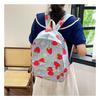 Mochila de estudante Novo padrão de morango Mochila feminina estilo coreano coração de menina fresca mochila casual de grande capacidade