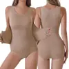 Body Moldeador de Una Pieza con Control de Abdomen Mejorado Estilo Triángulo de Doble Capa con Botones Cintura Moldeadora Pantalón Levanta Glúteos Tallas Plus