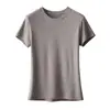 Camiseta de manga corta Joker Xiao Xing con cuello redondo y spandex, de seda Tencel austriaca Lanjing para mujer Hombro ins/tb8892