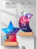 Personalización de Trofeo de Cristal Creativo Madera Maciza Competencia Infantil Medalla de Honor Ceremonia de Premiación de Empleados de Empresa
