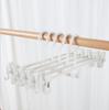 Perchero de Plástico para Pantalones con Pinzas para Pantalones Percha Ajustable Apilable con Pinzas para Faldas
