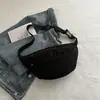 Nueva bolsa de pecho de moda para mujer, riñonera de color liso a la moda, bandolera deportiva casual para estudiante, bolsa de pecho de pana de gran capacidad
