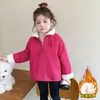 Chaqueta de forro polar para niña otoño e invierno 2026 nuevo estilo abrigo de invierno de moda para bebé niña top engrosado para niños pequeños