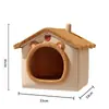 Casa para gato e cachorro, ninho quente de inverno para gatos, casinha de cachorro removível e lavável, cama de gato, ninho para pet, adequada para todas as estações, suprimentos para animais de estimação