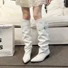 Botas de tacón grueso de moda para mujer, puntera fina, hebilla metálica, antideslizantes, para primavera/otoño 2026, suela blanda, con correas, estilo europeo y americano, para ir al trabajo