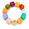 Amazon Comercio Exterior Pulsera de Cuentas de Colores Dopamina Moda Personalidad Casual Estilo Vacaciones en la Playa Accesorios de Pulsera Mujer