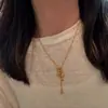 Popular Collar Cruzado de Segunda Mano de Xiaohongshu Diseño de Nicho Cadena de Clavícula de Lujo Ligero Gama Alta Dropshipping