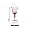 Copa Vintage Antigua con Defecto Ligero para Liquidación Copa de Vino Tinto Morado con Raya Vertical Retro Copa de Vino