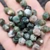 Ágata musgo de água contas multifacetadas jade contas soltas calcedônia contas lapidadas acessórios para pulseira colar DIY contas feitas à mão