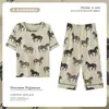 2025 Pijamas Nuevos para Mujer Verano Algodón Puro Manga Corta Pantalones Cortos 100% Algodón Verano Casual Deportivo Ropa de Casa Z