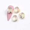 Pedrería para Uñas con Diamantes Grandes Brillantes, Pedrería Transparente Tipo Hielo con Parte Posterior Puntiaguda, Pedrería Apilada, Cubos de Azúcar Cristalino con Forma de Flor Rosa y Huevos de Paloma