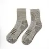 Meias Masculinas Denoho de Lã Merino com Malha Totalmente Felpada Personalizadas, Malha Grossa de 108 Agulhas, Meias Masculinas Grossas de Cano Médio para Caminhada e Esqui