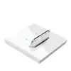 Interruptor de Pared para Mesita de Noche Tipo 86 Transfronterizo Creativo Panel Blanco de Vidrio Templado Balancín Autorestablecible con Luz Indicadora