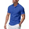 Estação Independente Transfronteiriça Mais Vendida Nova Camisa Polo Retro Simples de Secagem Rápida para Cavalheiro Britânico Manga Curta