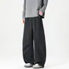 Calça casual masculina moderna estilo americano com perna curva, nova coleção primavera/outono 2026, modelagem solta, perna reta, fluida, perna larga
