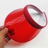 Sombrero de Sol para Hombre y Mujer de Comercio Exterior, Anti-UV, Ecológico, Gorra Vacía de PVC, Sombrero de Sol de PVC, Diadema Transparente de Colores