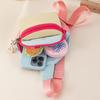 Creativa Nueva de Moda Dopamina Viaje Mini Bolso para Teléfono Mochila Pequeña Bloqueo de Color Bolso Cruzado Coreano y Japonés Versátil para Mujeres