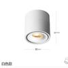 Foco empotrable plegable de montaje abierto LED downlight antideslumbrante ángulo ajustable apertura libre sala de estar fondo pared tienda de ropa lámpara de techo