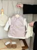 Vestido de Princesa para Niña Invierno Estilo Chino Vestido Cheongsam Vestido Chaleco Acolchado Espeso para Bebé Vestido para un Año Vestido de Felicitaciones de Año Nuevo Invierno