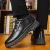 Zapatos de Algodón para Hombre, Forrados de Borrego y Engrosados para Invierno, Botas de Nieve para Papá, Botas Martin de Caña Alta Cálidas, Modernas para Personas de Mediana Edad y Mayores, Transfronterizos