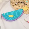 Bolsa de Lápices de Dibujos Animados para Publicidad, Monedero, Bolsa para Archivos de Maquillaje, Bolsa de Lápices con Cremallera, Bolsa de Algodón PU