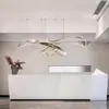 Lámpara de Araña de Cinta Artística Luz Creativa de Lujo Larga Tira Lámpara para Comedor Vestíbulo de Hotel Recepción Caja Registradora Comedor Sala de Estar Accesorios de Iluminación