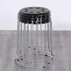 Taburete Redondo para el Hogar, Taburete de Plástico Reforzado, Taburete de Plástico Engrosado para Adultos, Mesa de Comedor, Oficina Comercial, Taburete de Puesto, Simple y Moderno