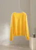 Textura tipo nuvem26 Suéter de Tricô com Decote V de Manga Longa em Lã e Cashmere Atmosférico Outono/Inverno para Mulheres, Pulôver Liso