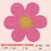 Gancho de Mão Imitação Cor Macaron Toalha Imitação Caxemira Flor Bordada Tecido Patch Roupas Femininas Roupas Infantis Patch Decorativo Patch