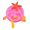 Molde de silicona líquida para hornear pasteles de chocolate con forma de concha de estrella de mar pequeña redonda DIY