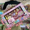 Conjunto de louças e pequenos eletrodomésticos de cozinha de simulação infantil caixa de presente casa de brincar brinquedo classe de treinamento instituição presente atacado