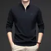 Simples versátil não forma bolinhas não desbota toque macio e liso justo elástico dupla face peso pesado fleece alemão autoaquecente meio zíper
