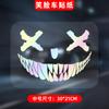 XX Ojos Diablo Smiley Calcomanía para Coche Casco de Motocicleta Eléctrica Ventana Trasera de Coche Decoración Reflectante Personalizada Calcomanía para Coche