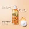 O Sabonete Líquido Refrescante de Caqui OCEAURA tem uma textura suave que limpa o corpo e a pele, produz uma espuma densa e deixa uma fragrância natural.