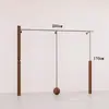 Estante de Exhibición de Acero Inoxidable para Tienda de Ropa con Color Madera, Estantes de Exhibición de Pared y Perchero de Pie para Tiendas de Ropa de Hombre y Mujer